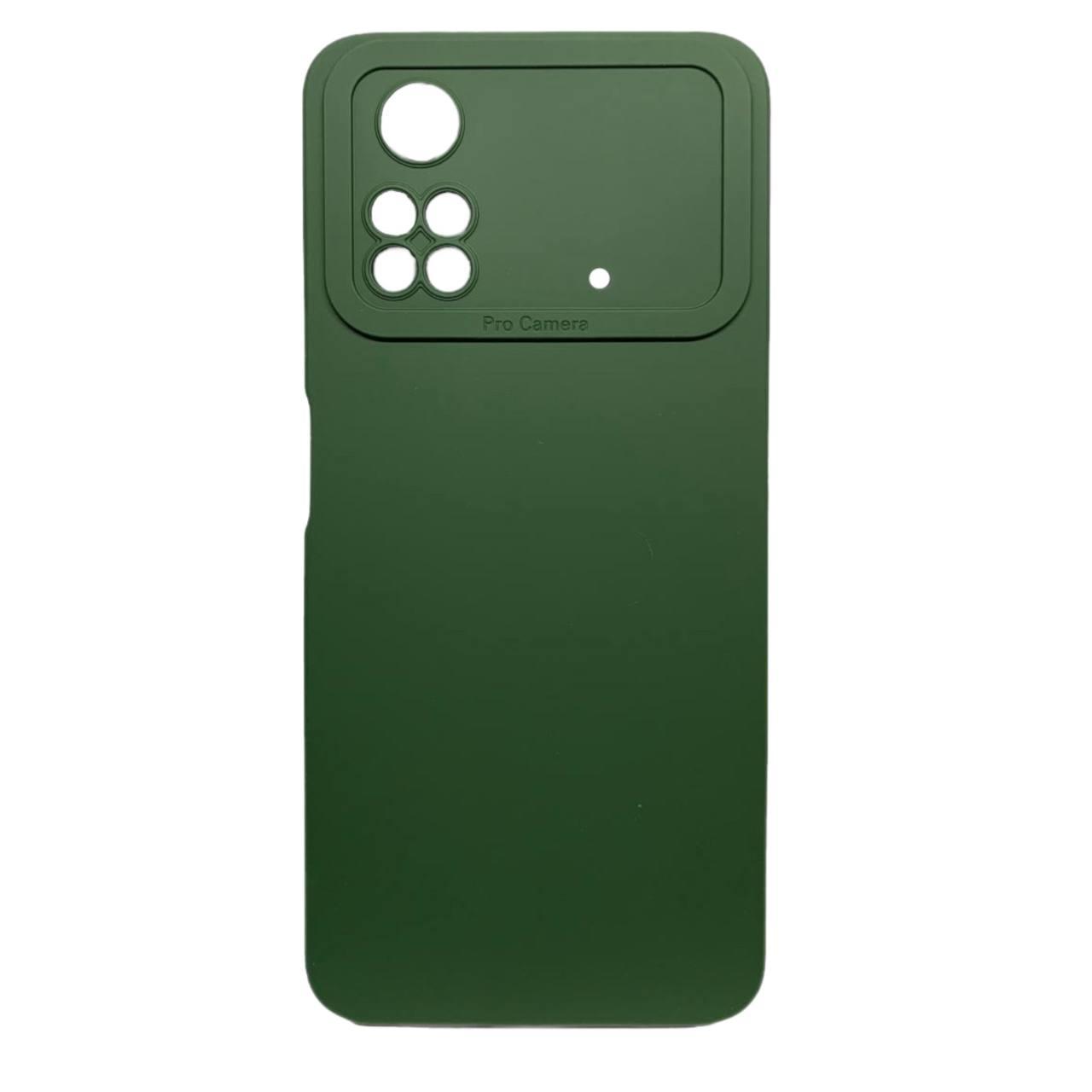 Накладка Color style з мікрофіброю для Xiaomi Poco M4 Pro 4G Dark green