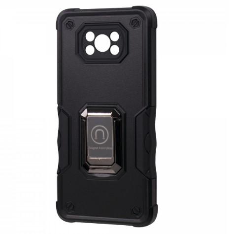 Накладка Armor Magnet Ring case для Xiaomi Poco X3 чорна