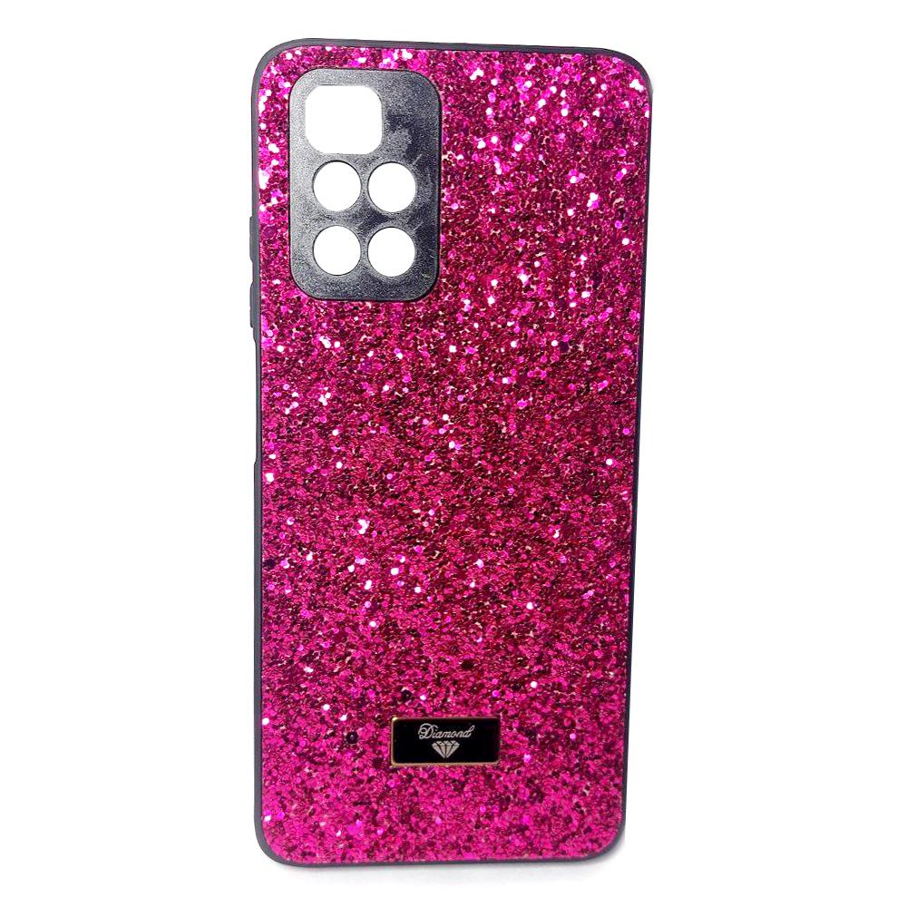 Накладка Bling Grainy Diamond Separate Camera для Xiaomi Redmi 10 (Малинова)