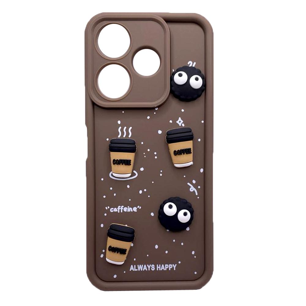 Чохол Pretty Toys для Xiaomi Redmi 13 4G/ Poco M6 4G (Brown/Always Happy)