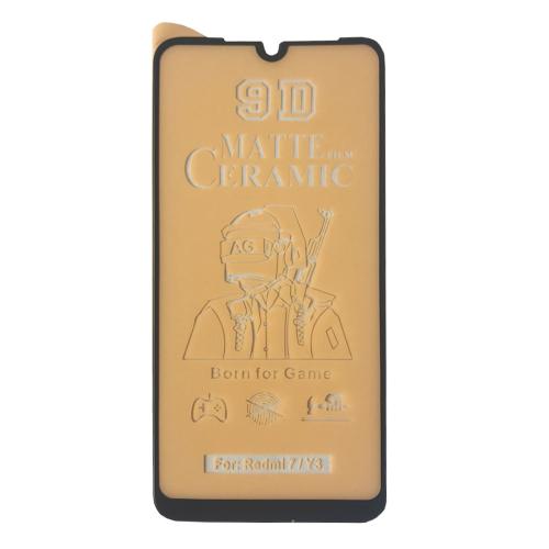 Гнучке скло Ceramic Matt для Xiaomi Redmi 7  матове з чорною рамкою
