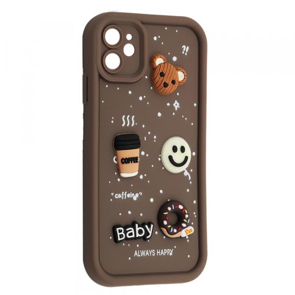 Чохол Pretty Toys для IPhone 11 (Brown/baby donut)