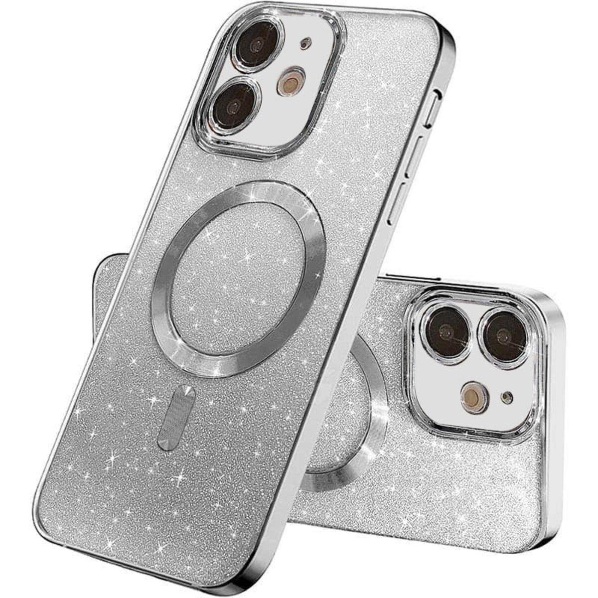 Чохол Shiny Magnetic для iPhone 12  срібний