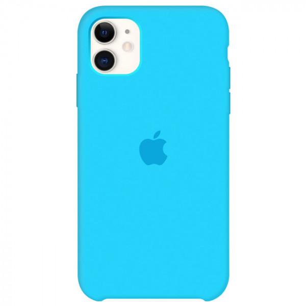 Silicone Case (AA) для iPhone 11 Pro Max (6.5") (Bright blue)