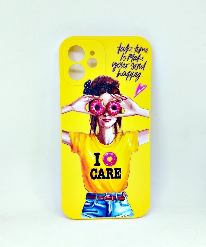 Накладка Max Capa для iPhone 12 Donuts (Жовта)