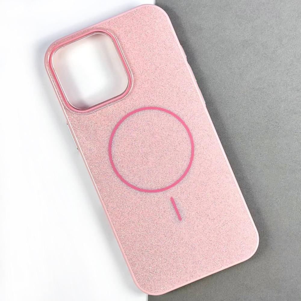 Чохол Color Glitter Magnetic для IPhone 12 Pro Max  (Рожевий)
