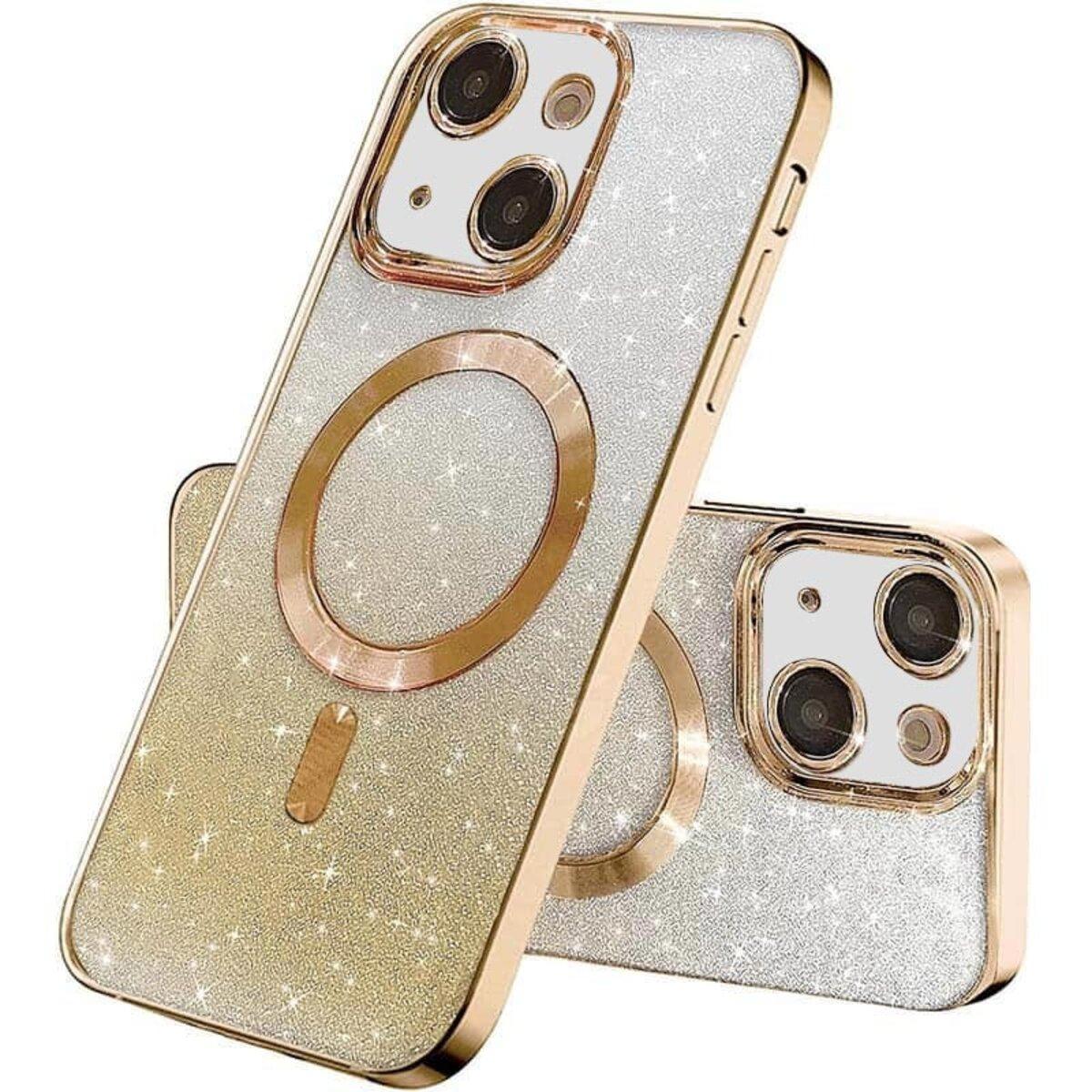 Чохол Shiny Magnetic для iPhone 13 золотий