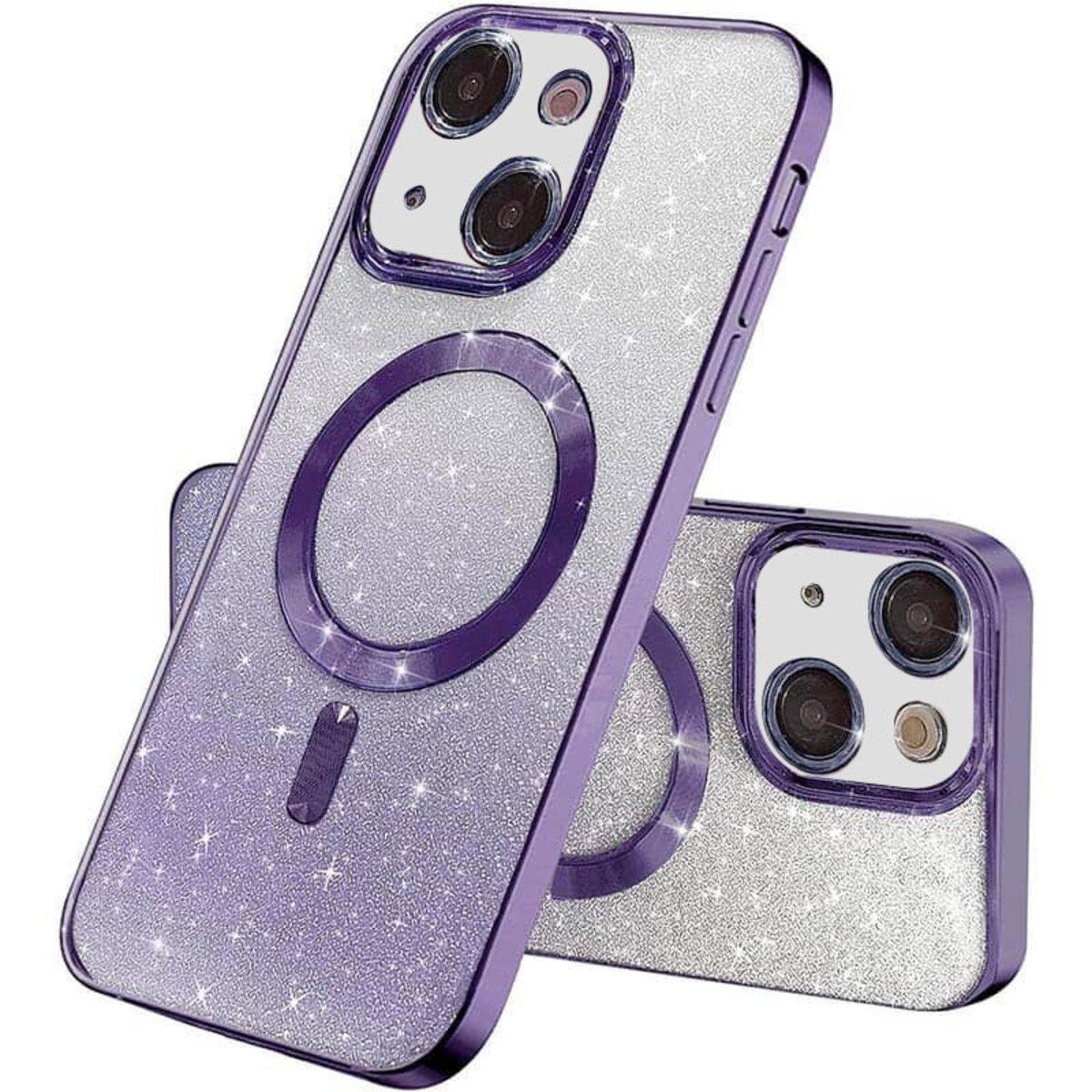 Чохол Shiny Magnetic для iPhone 13 бузковий