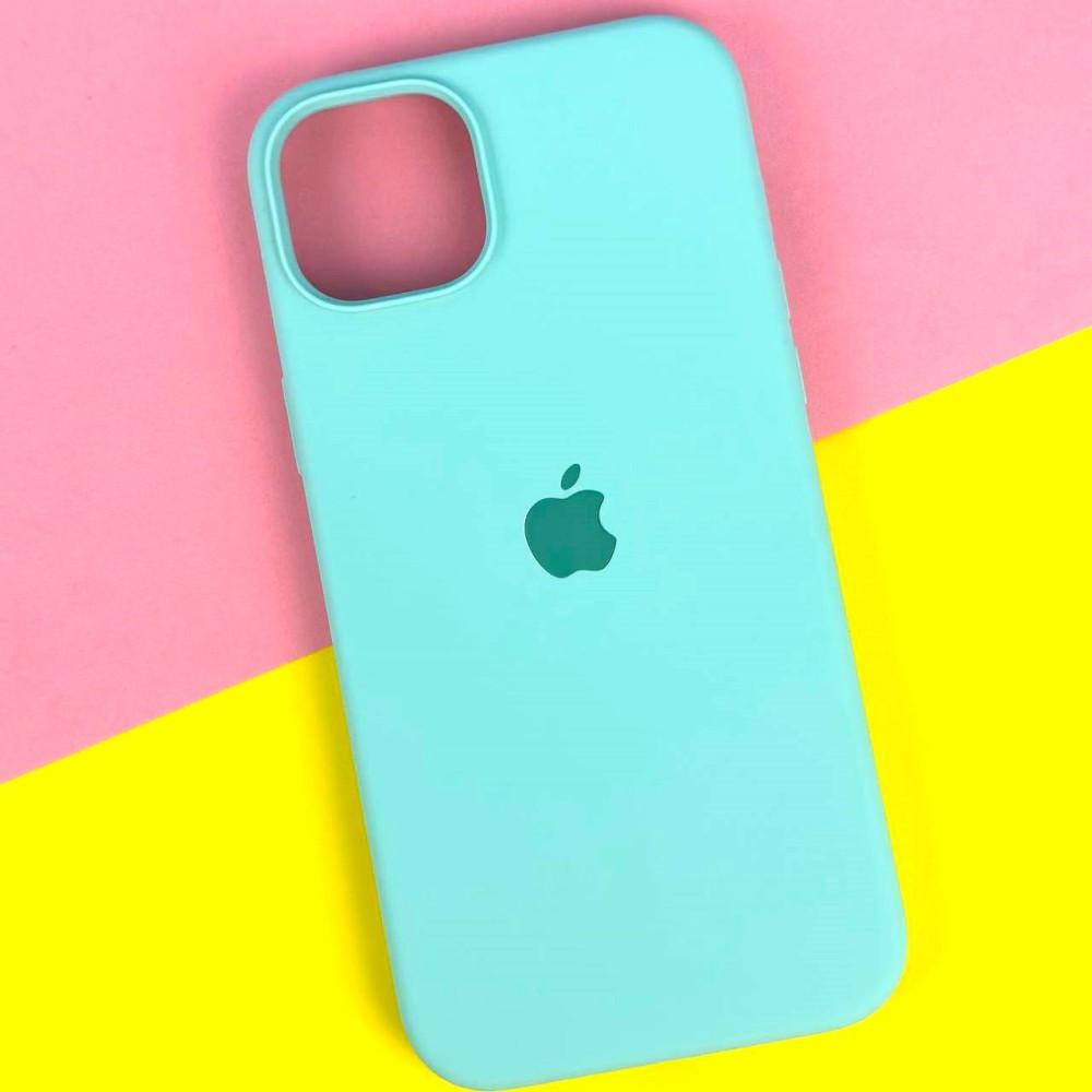Silicone Case Full Protective (AA) для iPhone 13 (Mint)