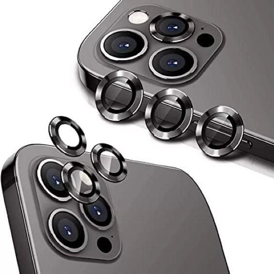 Захисне скло Metal Classic на камеру (в упак.) для  iPhone 12 Pro (Black)