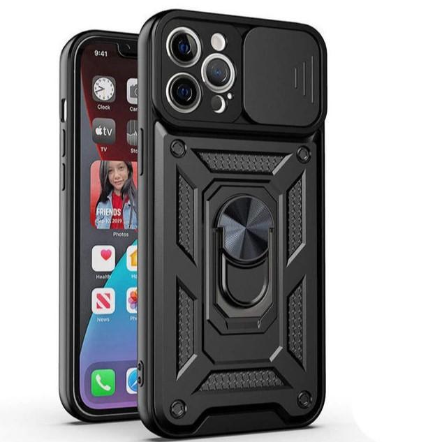 Чохол Camshield з кільцем і захистом камери для Iphone 14 Pro Max Чорний