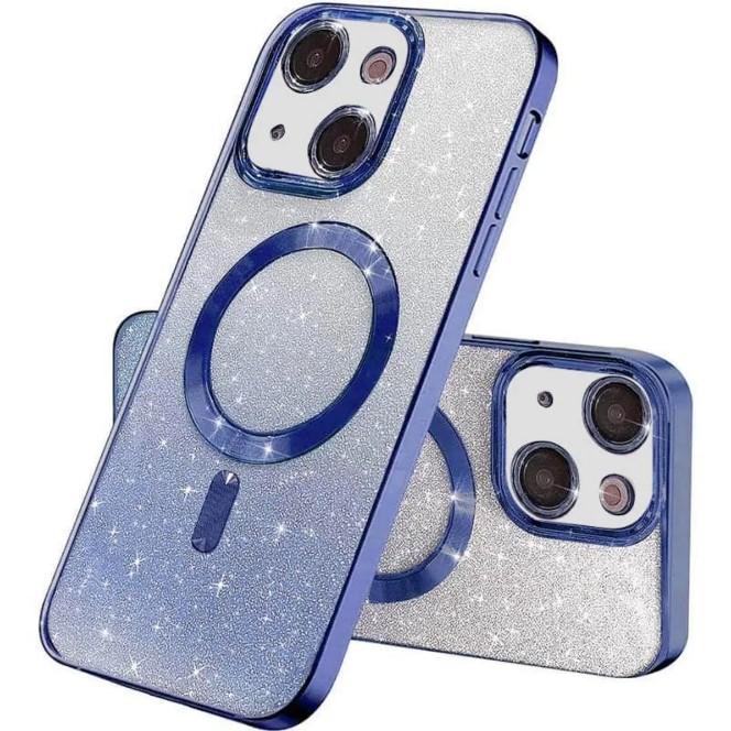 Чохол Shiny Magnetic для iPhone 15 темно-синій