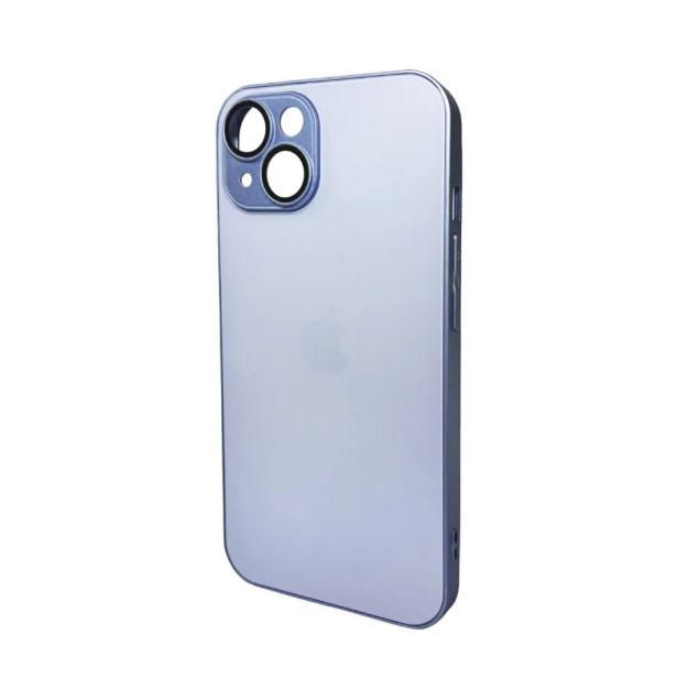 Чохол AG Glass Matt Frame Color Logo для  iPhone 15 Sierra Blue