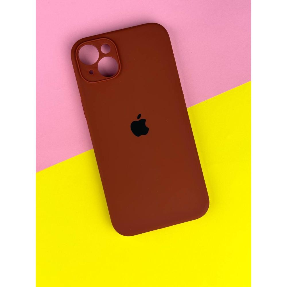 Silicone Case Full Camera Protective (AA) для iPhone 15 (Brown)