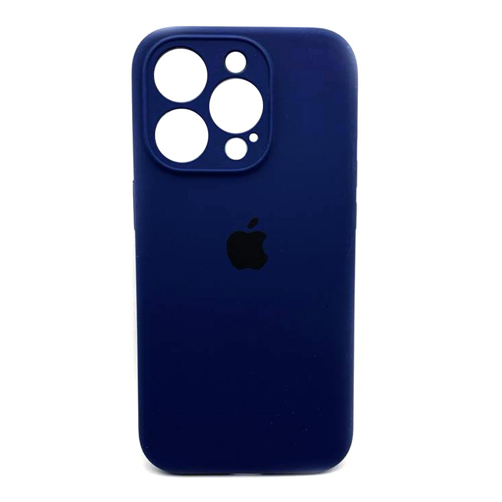 Silicone Case Full Camera Protective (AA) для iPhone 15 Pro (Midnight blue)