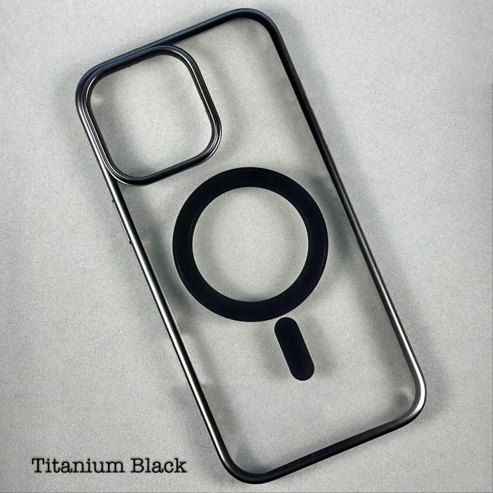 Чохол Metallic Paint Magnetic case для IPhone 15 Pro Max (Black)