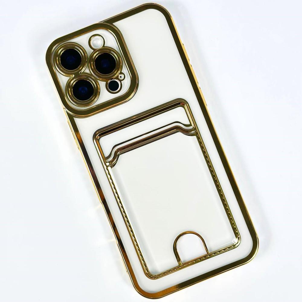 Накладка Electroplated Side Colors Pocket для Iphone 16 Pro золота