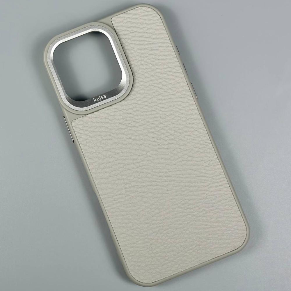 Чохол Kajsa Snake Magnetic для IPhone 16 Pro Max (Світло сіра)