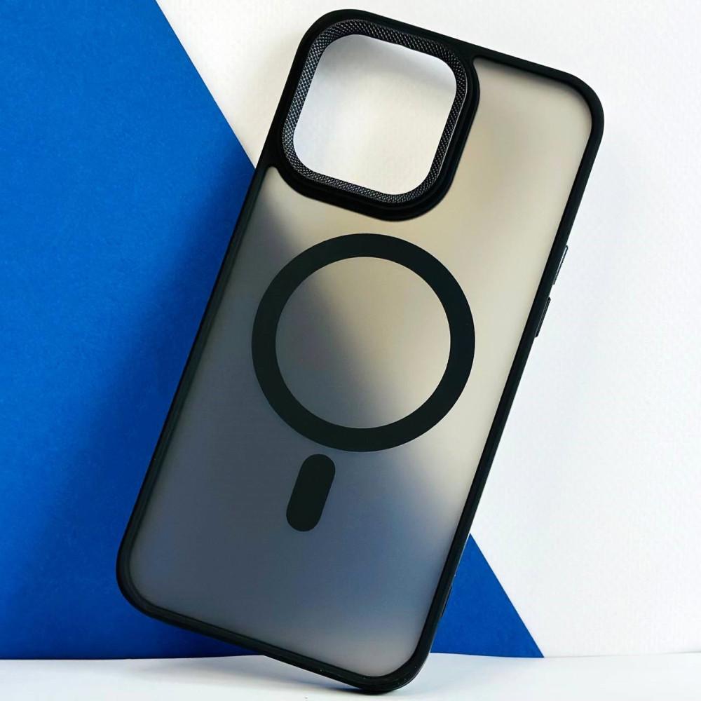 Чохол Magsafe MATTE Corrugated Camera для iPhone 16 Pro Max Black