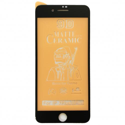 Гнучке скло Ceramic MATT для  iPhone 7 Plus / 8 Plus матове з чорною рамкою