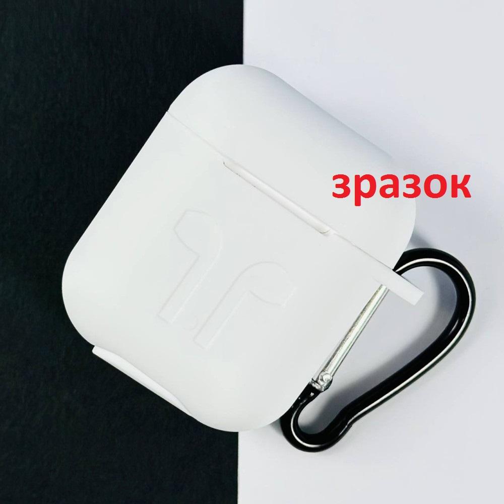 Чохол для AirPods Pro 2 Silicone Case Logo + карабін  (White)