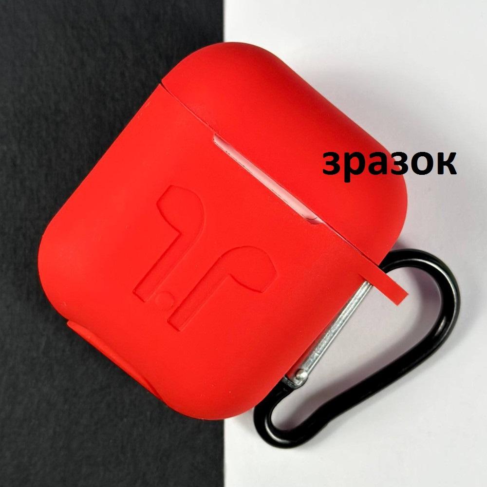 Чохол для AirPods Pro 2 Silicone Case Logo + карабін  (Red)