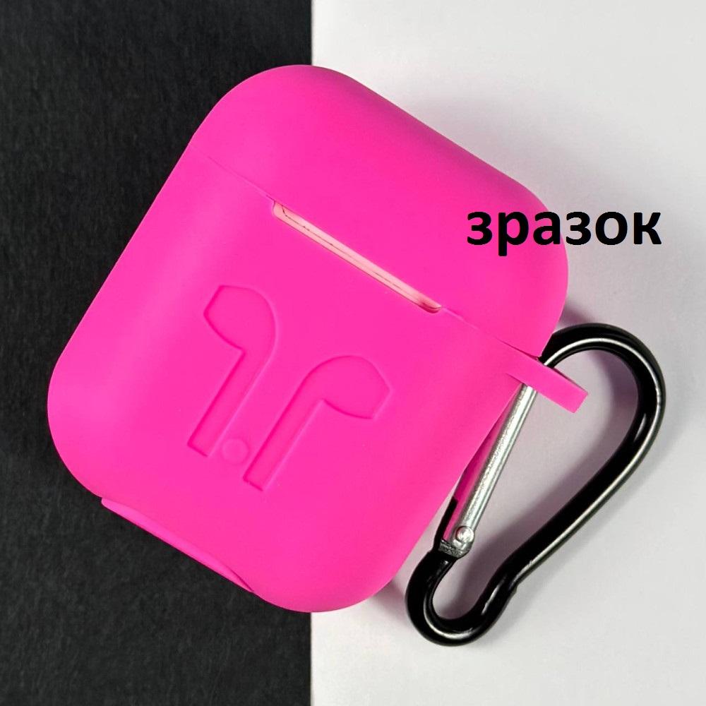 Чохол для AirPods Pro 2 Silicone Case Logo + карабін  (Barbie pink)