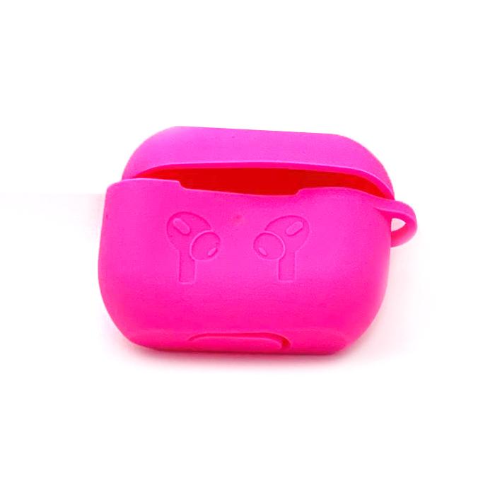 Чохол для AirPods Pro Silicone Case Logo + карабін  (Barbi pink)