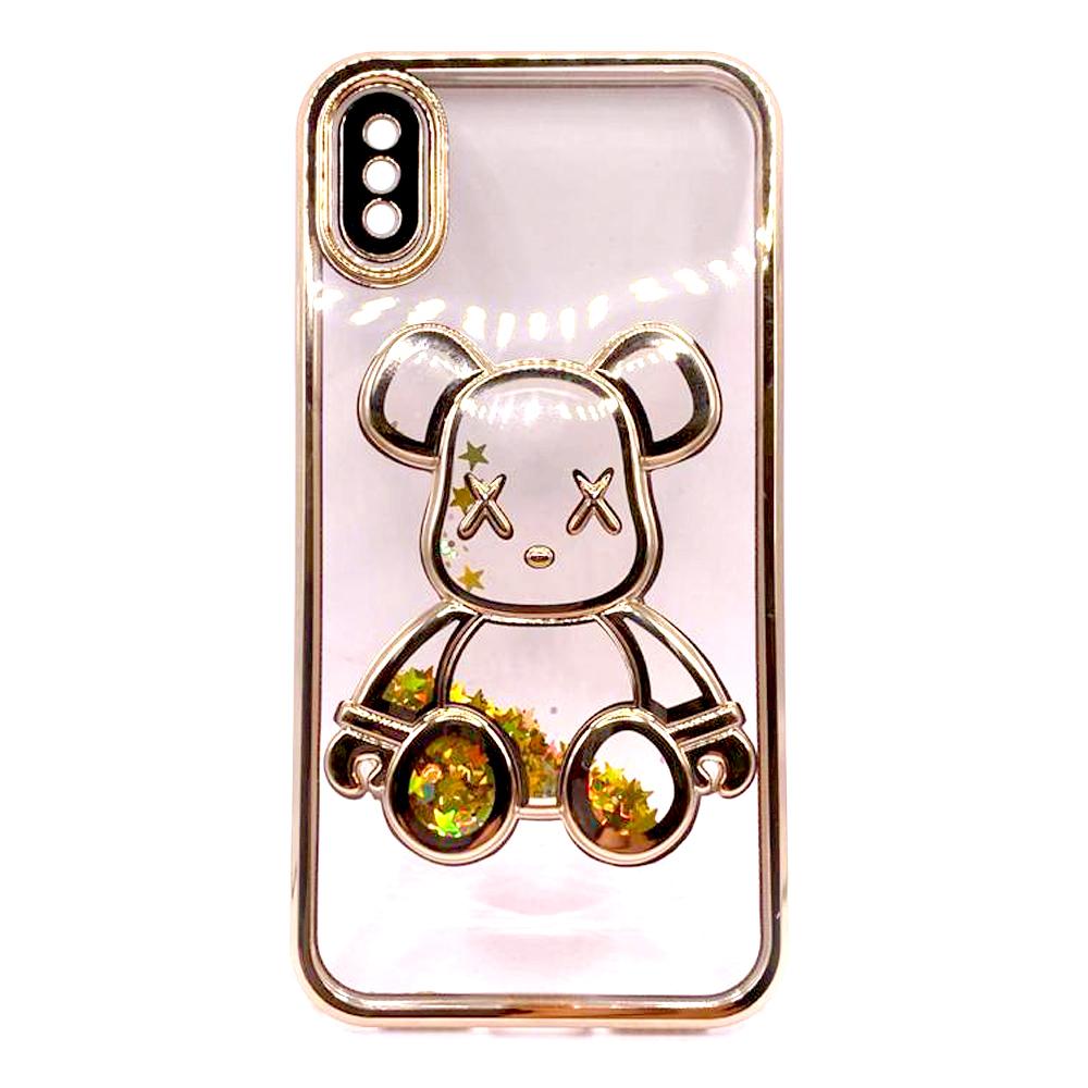 Накладка Cute Shining Bear для IPhone X/Xs золота