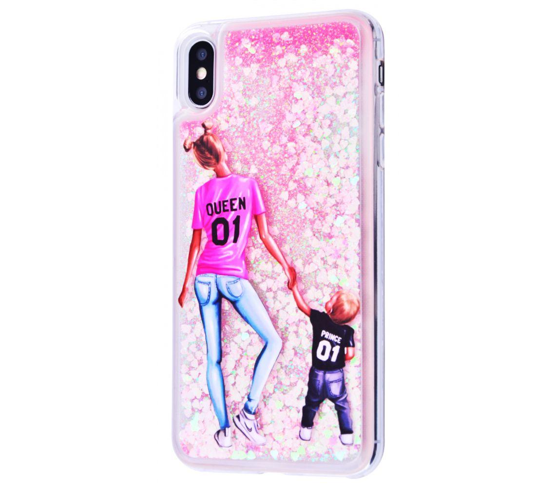 Накладка Lovely Stream для iPhone X/Xs (01 queen and 01 prince) (переливається)