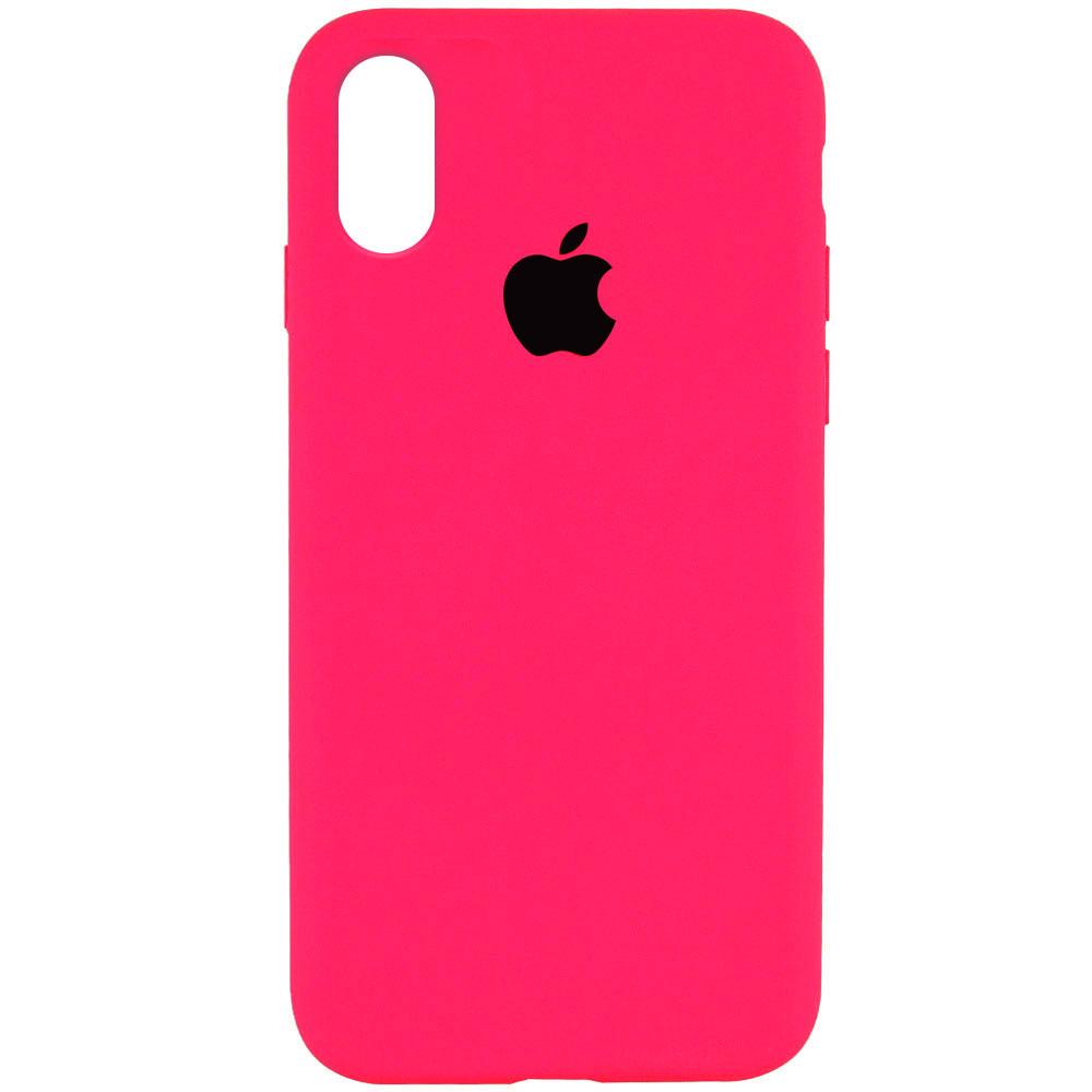 Silicone Case Full Protective (AA) для iPhone XR (Barbie Pink)