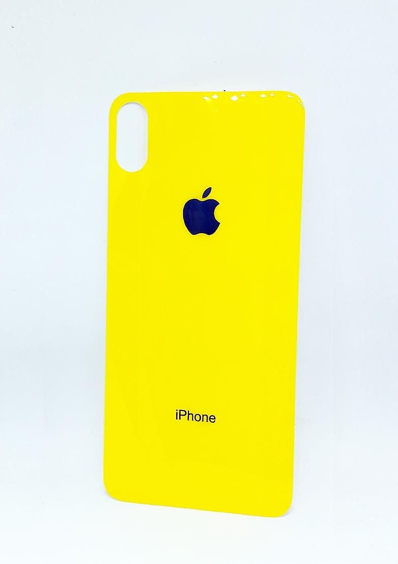 Захисне скло Back Glass iPhone Xs Max жовте