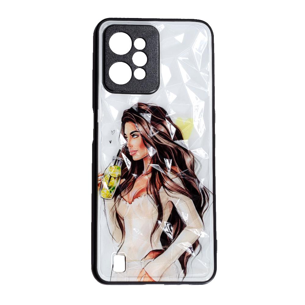 Накладка Ladies Camera для Realme C31 Дівчина з лимонадом