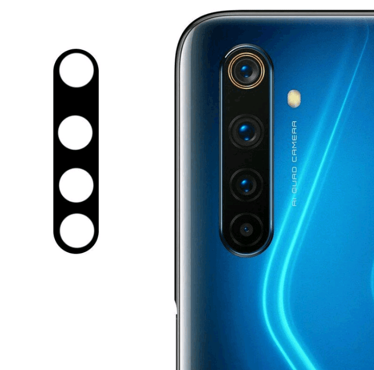Гнучке захисне скло 0.18mm на камеру для Realme 6 чорне