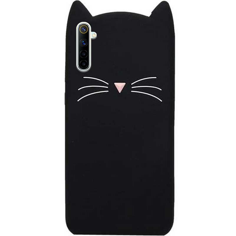 Накладка 3D Cat для Realme 6 Pro чорна