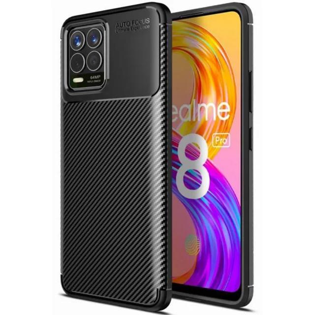 Накладка Ultimate Experience Carbon для Realme 8 / 8 Pro чорна
