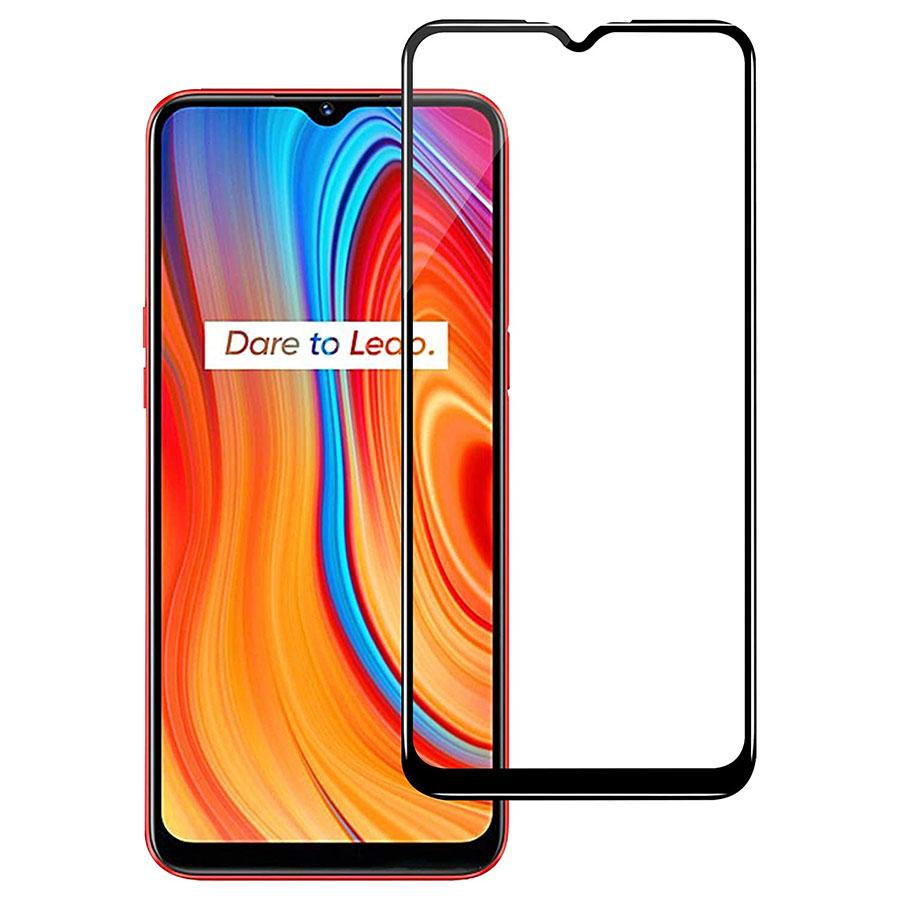Захиcне скло XD+ для Realme C3/5s з чорною рамкою