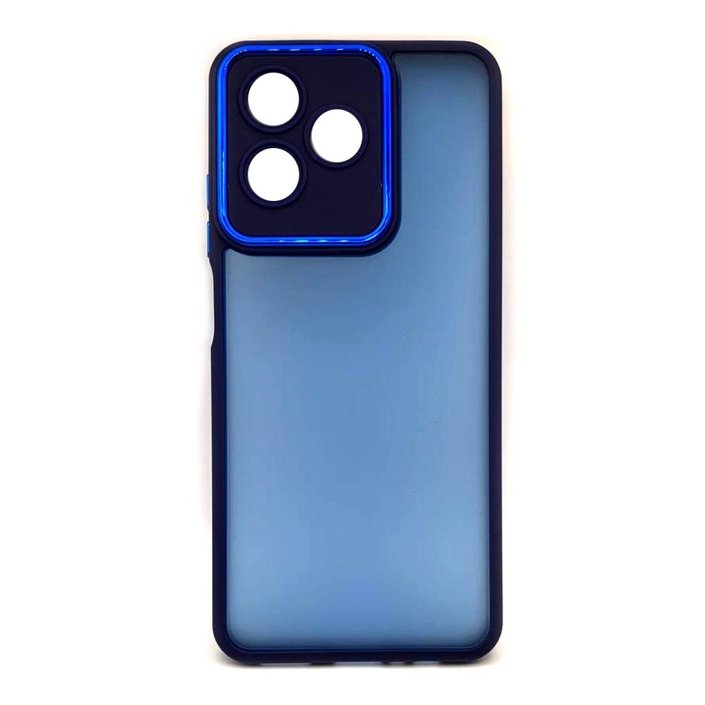 Накладка Luxury Metal Lens для Realme C53/C51 4G/Narzo N53 4G/Note 50 синя