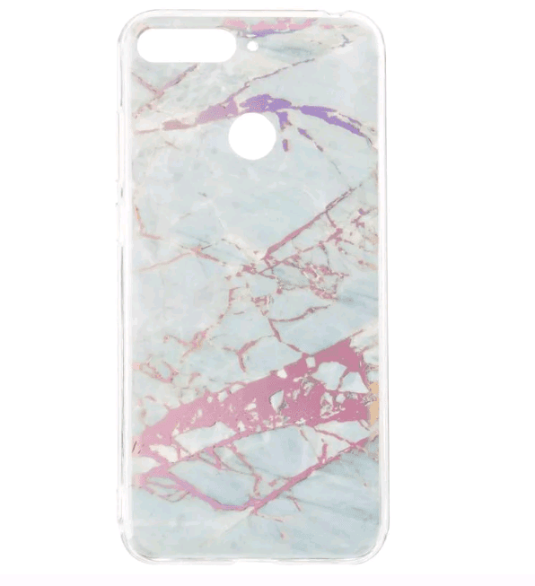 Накладка для Huawei Y6 Prime (2018) (ATU-l21)/ Honor 7C  (AUM-L41) / Honor 7A Pro (AUM-L29)  "Baseus Marble Shine"  Silver