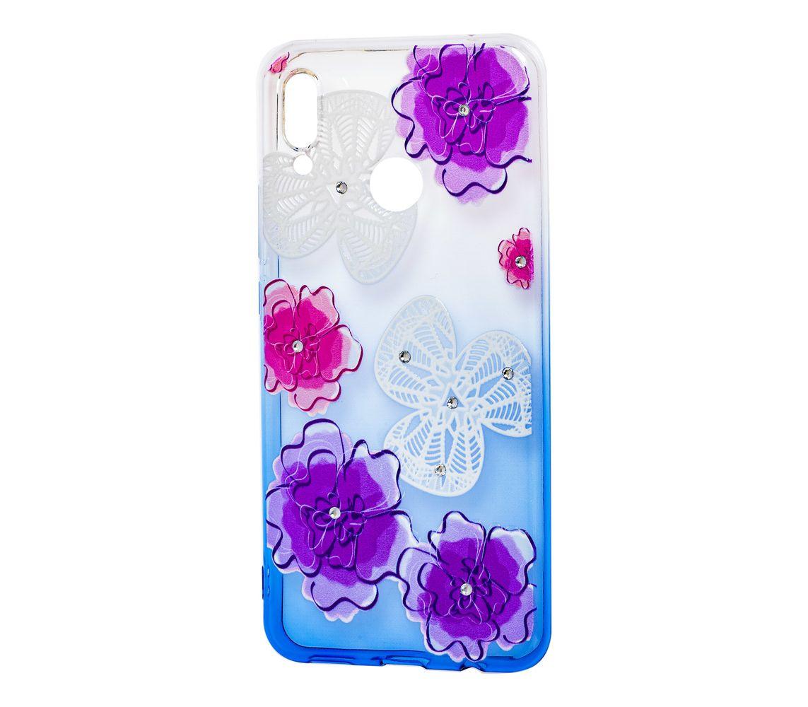 Накладка Glamour Ambre для Huawei Nova 4 "Квіти фіолетові"