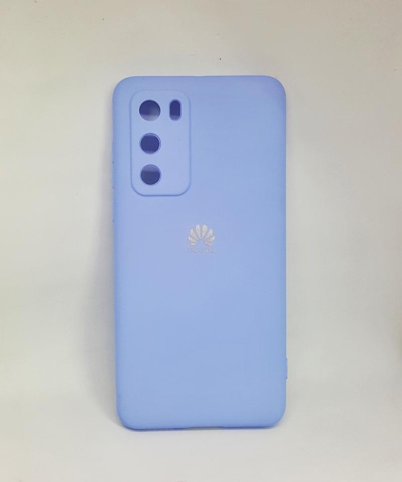 Накладка Silicone Case Full Camera для Huawei P40 бузкова