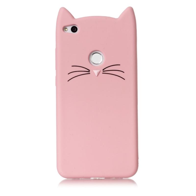 Накладка 3D Cat для Huawei P8 Lite 2017 пудрова