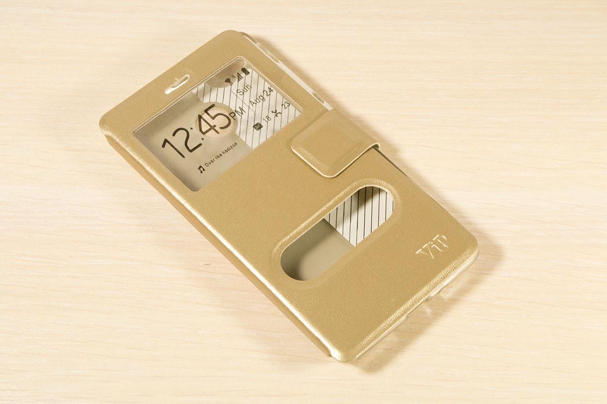 Чохол-книжка ViP 2 вікна для Samsung M30 золота