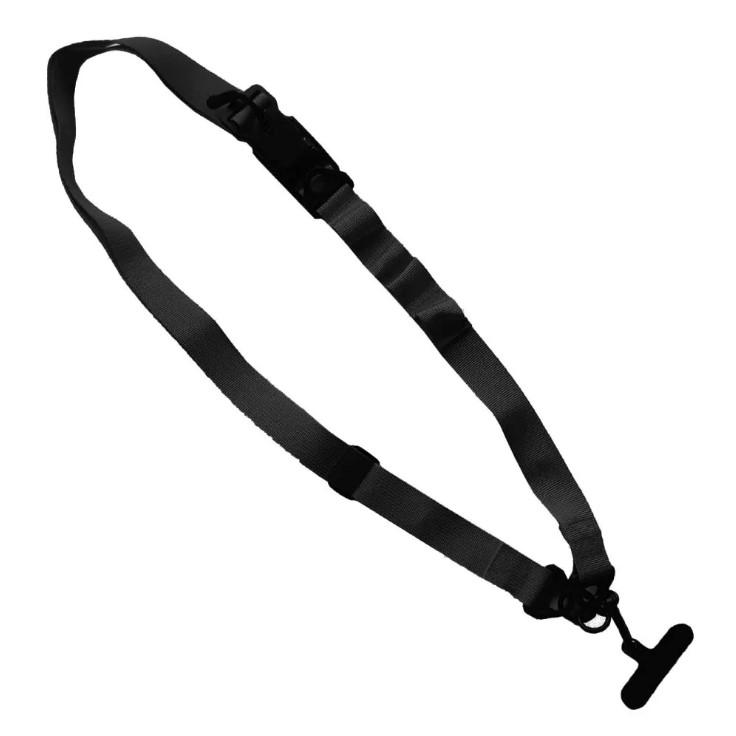 Ремінець STRAP PRO з карабіном Magnetic + тримач для чохлів (універсальний) Black