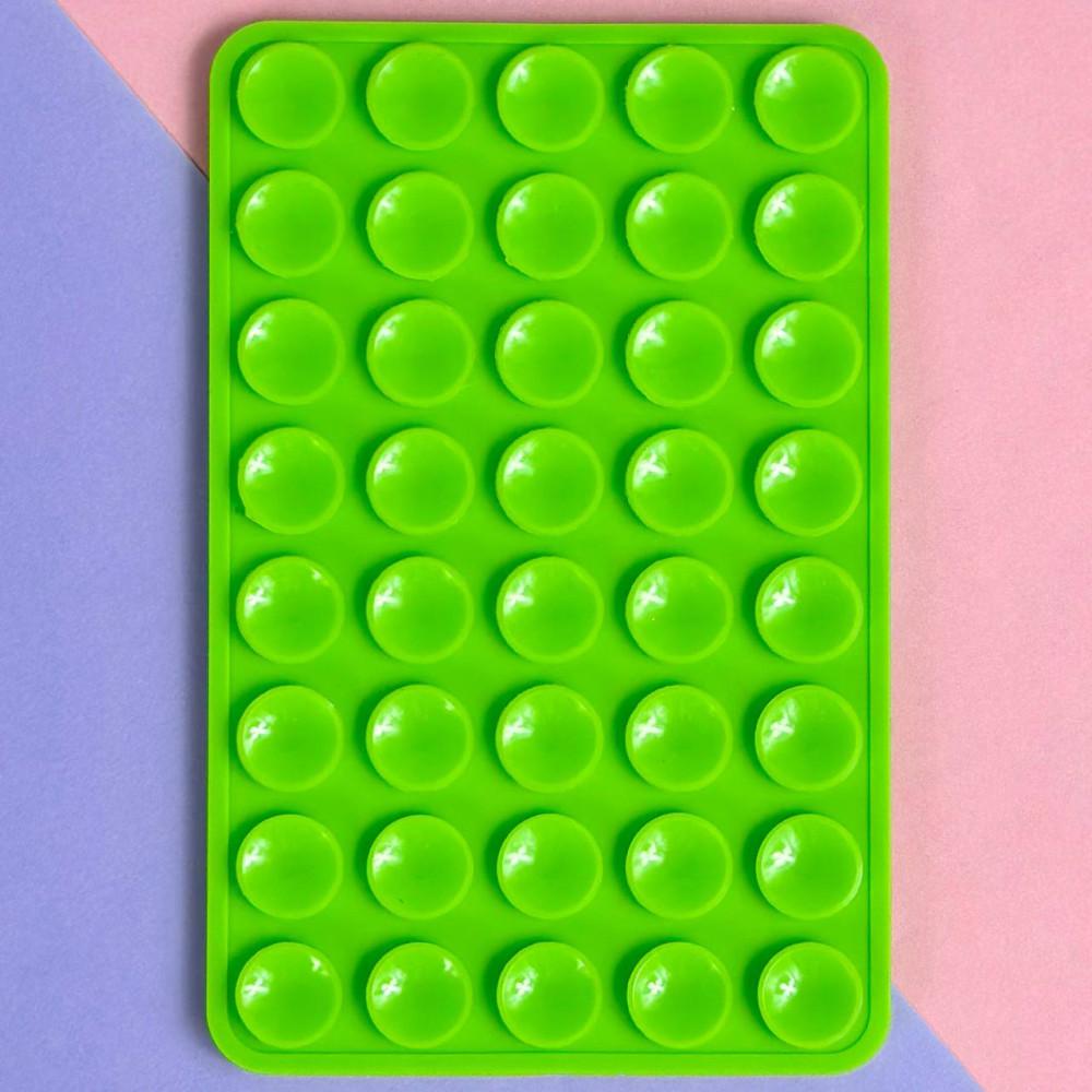 Тримач-присоска для мобільного телефону Double Side Silicone 100*64мм (Зелена)