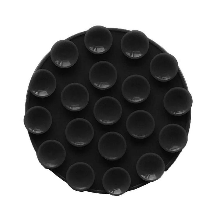 Силіконова тримач-присоска двостороння для телефону Double Side Silicone Round (Чорний)