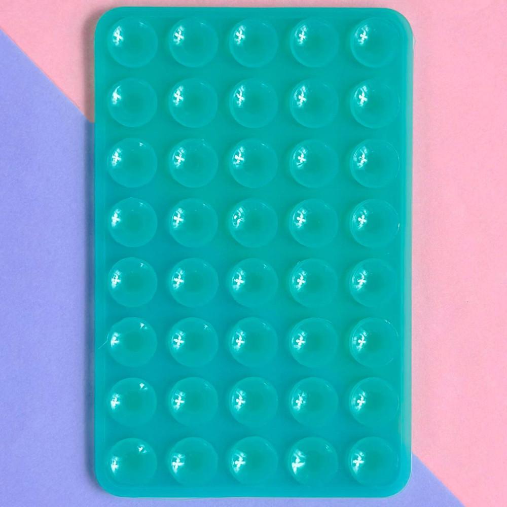 Тримач-присоска для мобільного телефону Double Side Silicone 100*64мм (Бірюзовий)