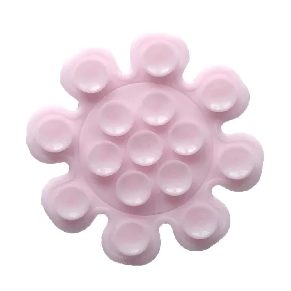 Тримач-присоска для мобільного телефону Double Side Silicone FLOWER (Ніжно рожева)