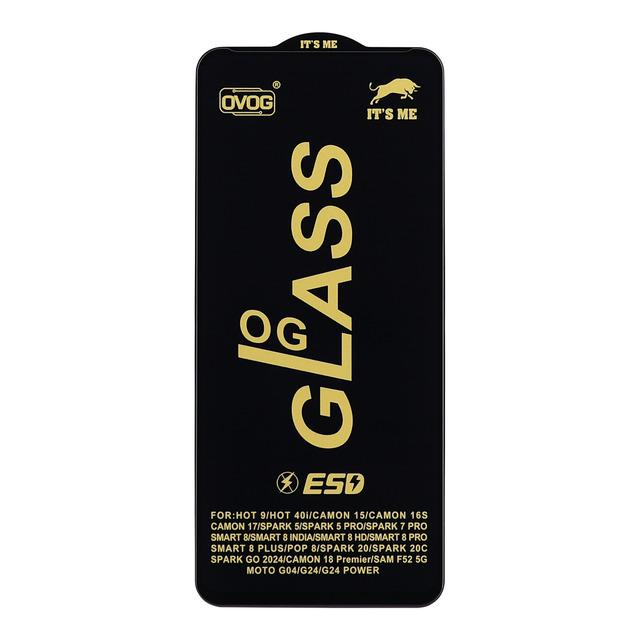 Захисне скло OG Glass для Moto G04/G24/G24 Power/E14/ Hot 40i/Spark 5 Pro/Smart 8/Smart 8 Plus/Spark 20C/Spark GO 2024 / ZTE V60 Design