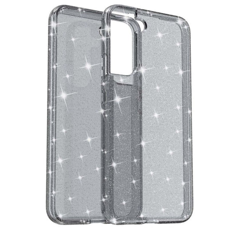 Накладка Molan Cano Glossy Jelly для Samsung S21 FE сіра з блискітками-0